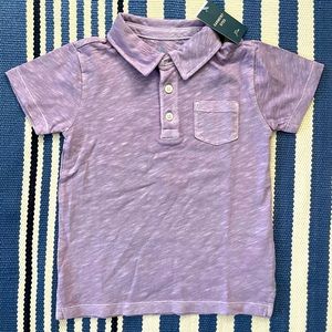 NWT J.Crew crewcuts Size 3 Garment-dyed Polo Iced Lilac